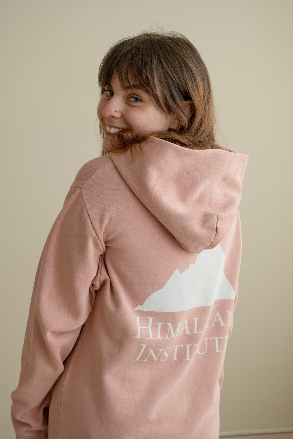 Mountain Graphic Pullover Hoodie - Pink
