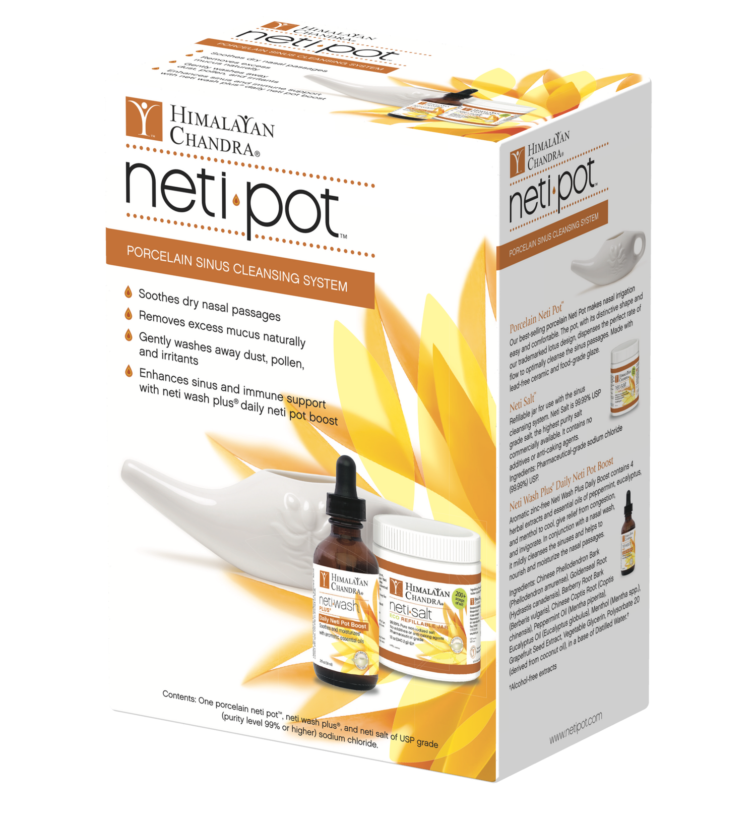 Porcelain Neti Pot Starter Kit