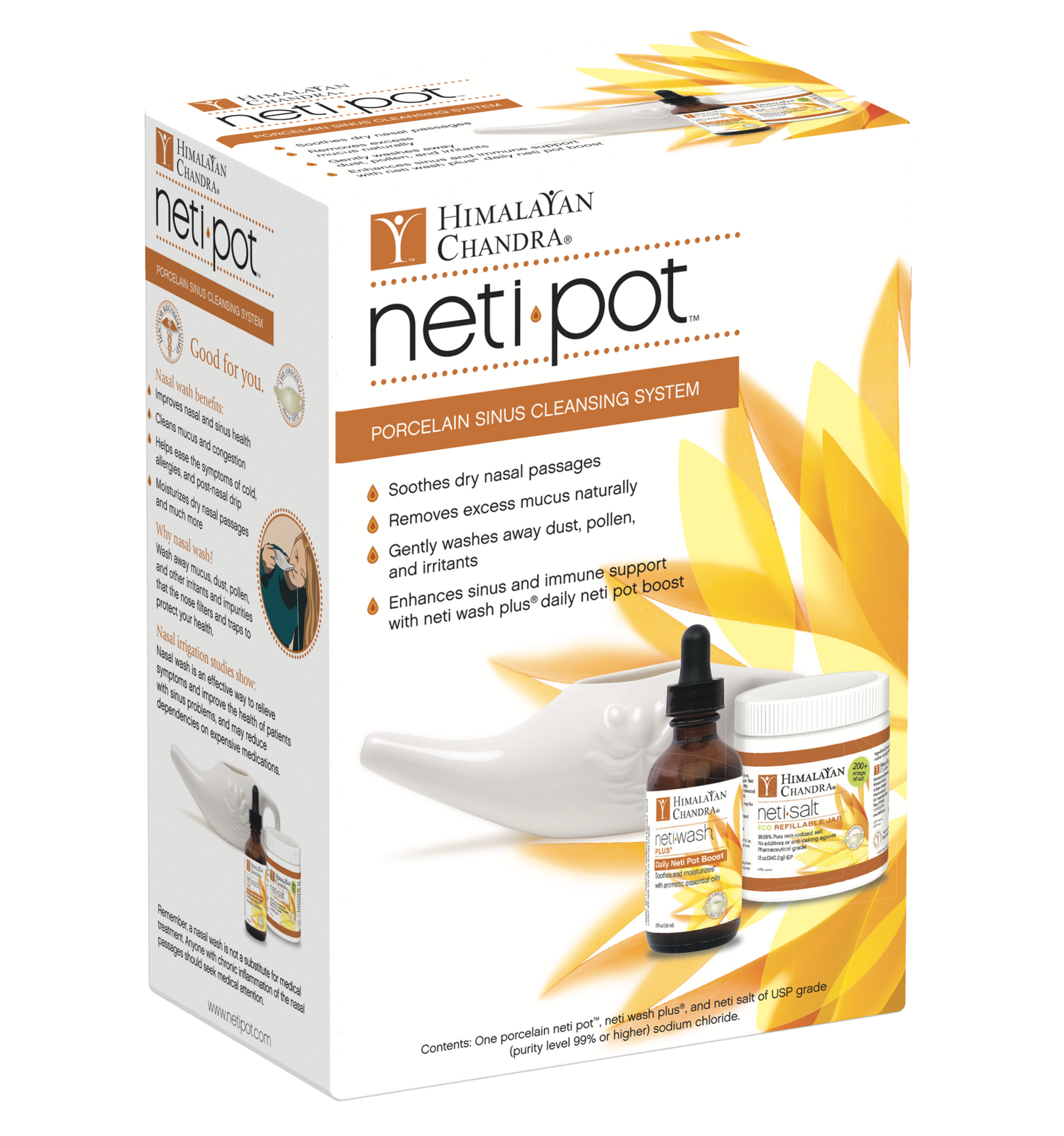 Porcelain Neti Pot Starter Kit