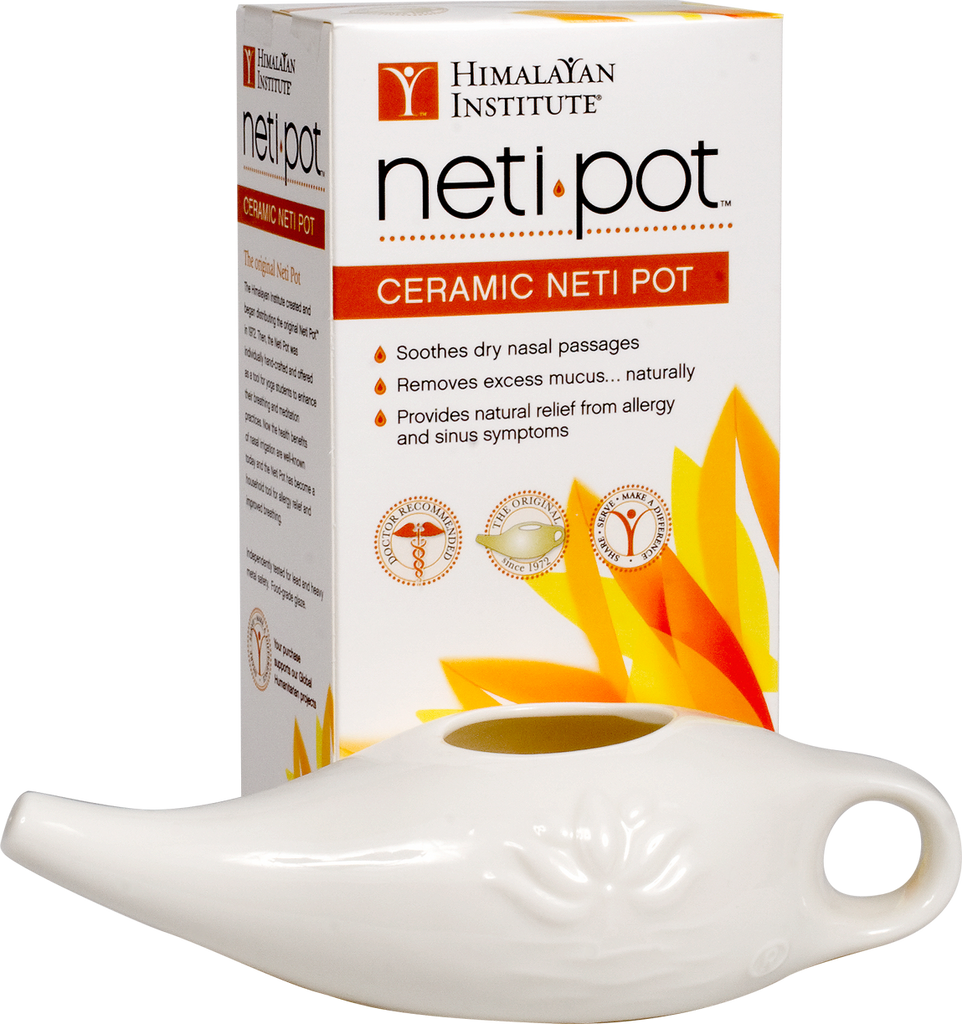 Porcelain Neti Pot with 30 Neti Salt sachets