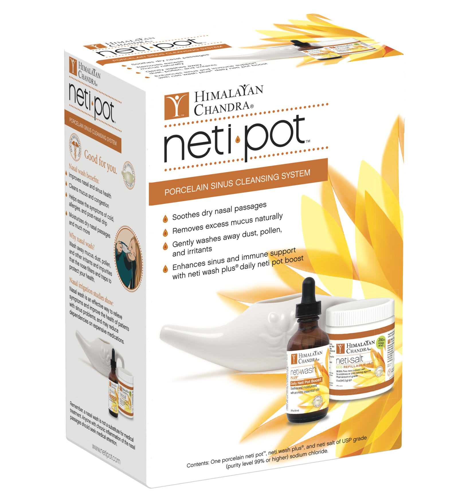 Porcelain Neti Pot Starter Kit